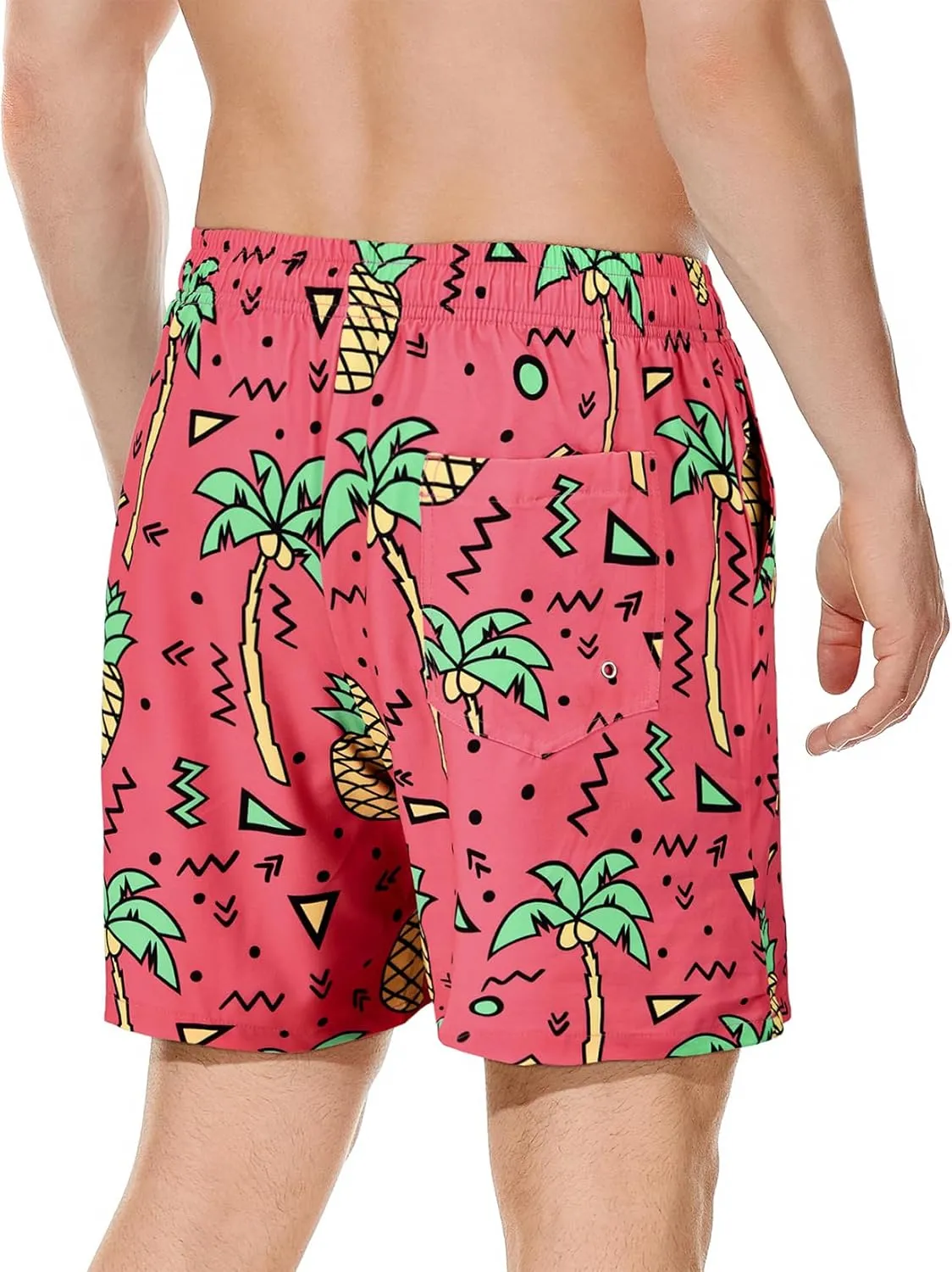 Century Star Mens Swim Trunks with Compression Liner Quick Dry Bathing Suits with Pockets Swim Shorts
