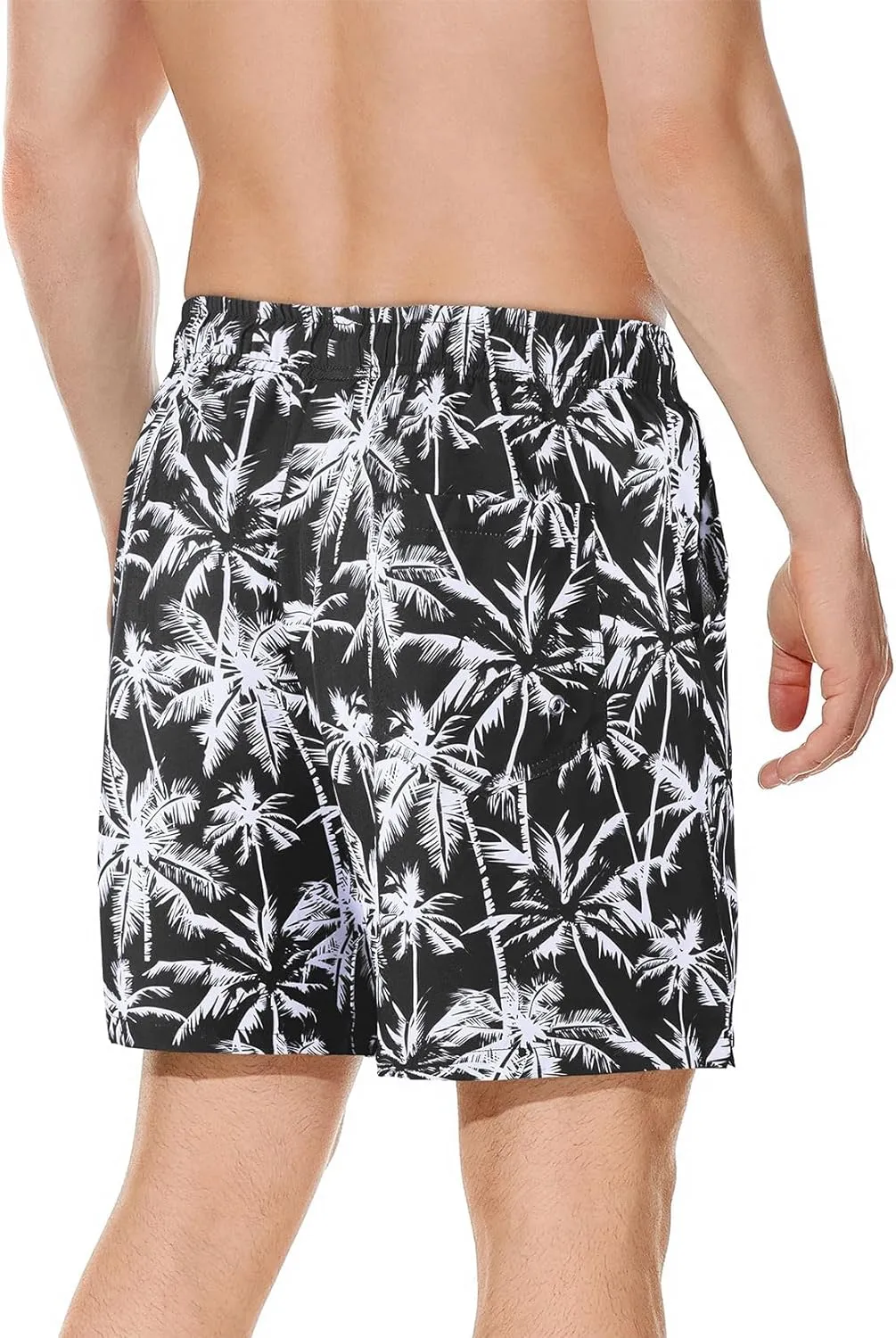 Century Star Mens Swim Trunks with Compression Liner Quick Dry Bathing Suits with Pockets Swim Shorts