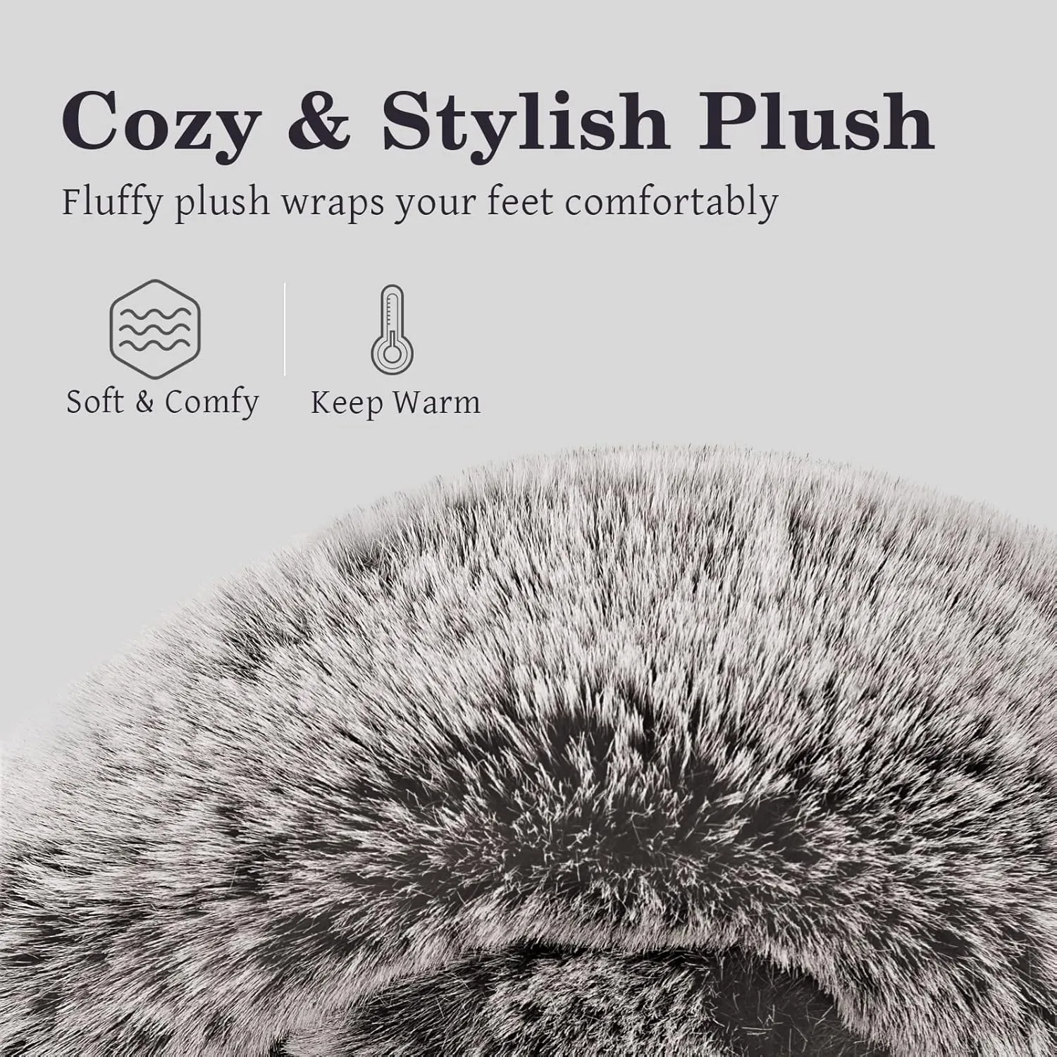 Cozyfurry Womens Cross Band Slippers Cozy Furry Fuzzy House Slippers Open Toe Fluffy Indoor Shoes Outdoor Slip on Warm Breathable Anti-skid Sole