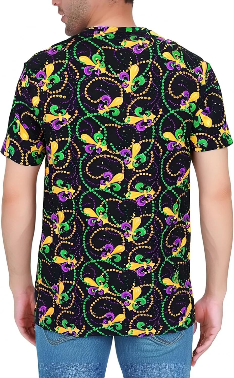 Funny World Men's 3D Pattern Printed Short Sleeve Novelty T-Shirts Crewneck Tee Casual Top