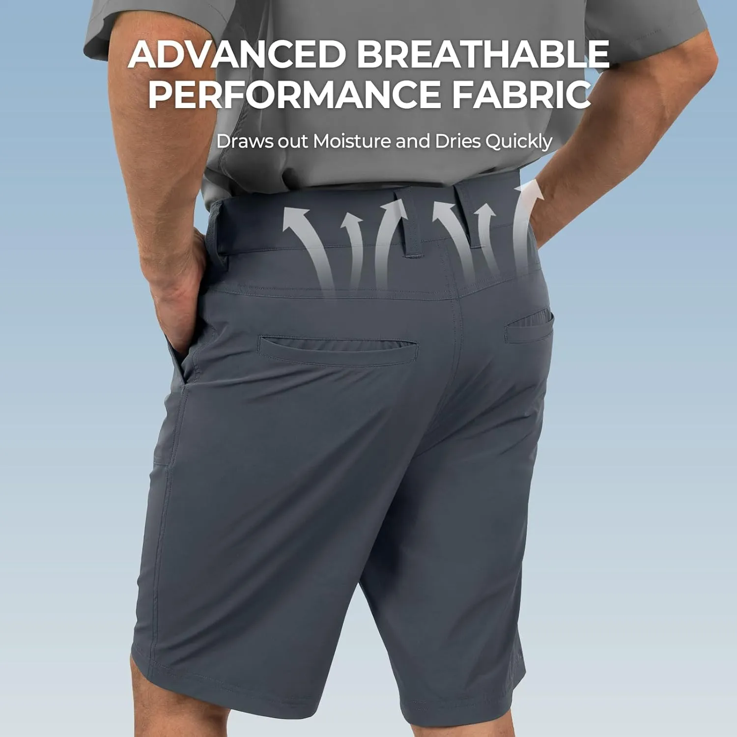 KastKing Cool Caster Men's Fishing Shorts, UPF 50  Hiking Shorts, 10.5?? and 7.5?? Available, Water Repellent, 4-Way Stretch