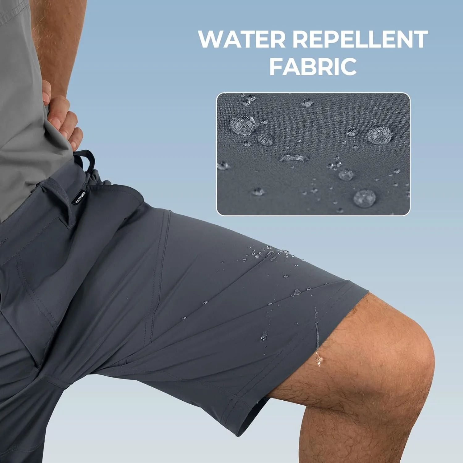 KastKing Cool Caster Men's Fishing Shorts, UPF 50  Hiking Shorts, 10.5?? and 7.5?? Available, Water Repellent, 4-Way Stretch
