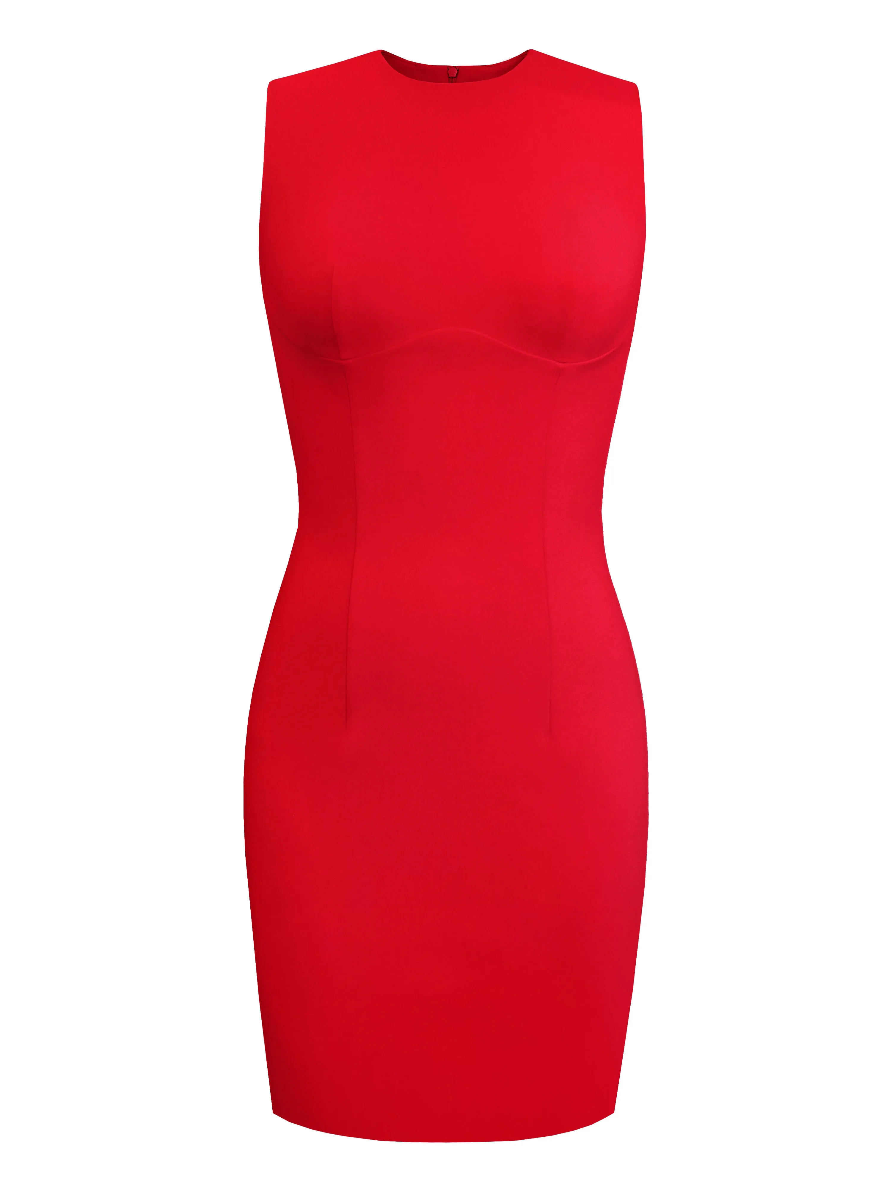 Mini Sheath Dress with Jewel Neckline