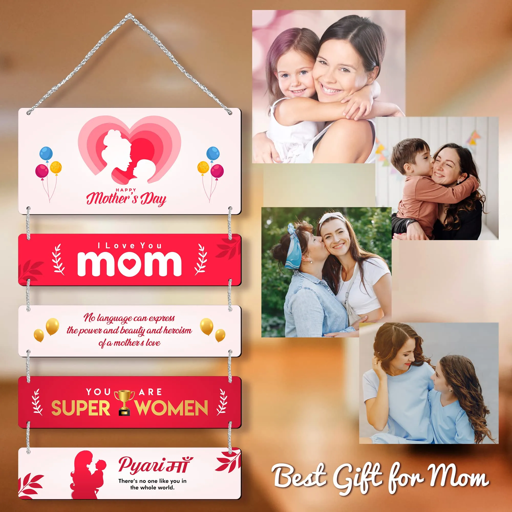 Regalocasila Wall Decoration | Mothers Day Wishes Quotes | for Mothersday | from Son Daughter | Unique Gift Ideas | Surprise Gifts for Mothers Day | MOMDAY0324